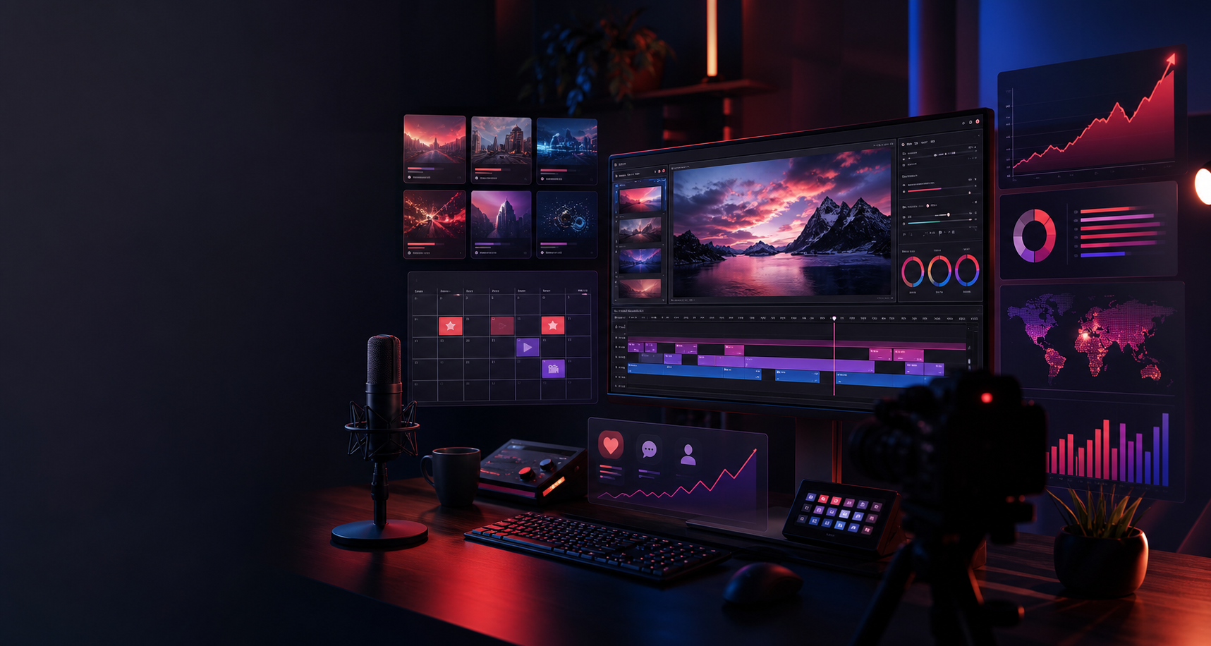 AI-generated YouTube channel management, video production and analytics studio